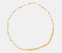 Maybe Baby Beaded 18kt Gold-plated Necklace