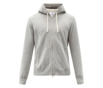 Zipped Cotton-terry Hooded Sweatshirt