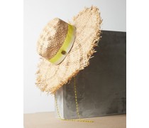Kendall Ombré-ribbon Raffia Hat