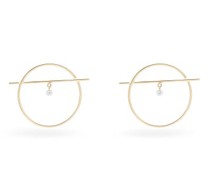 Fibule Xs Diamond & 18kt Gold Hoop Earrings