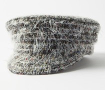 Woven Cotton-blend Bakerboy Cap