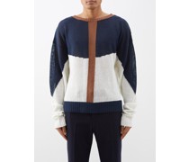 The Gianni Colour-blocked Linen Sweater