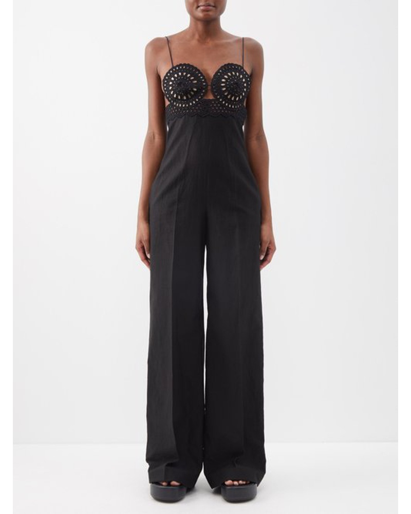 Stella McCartney Damen Broderie-anglaise Bustier Jumpsuit