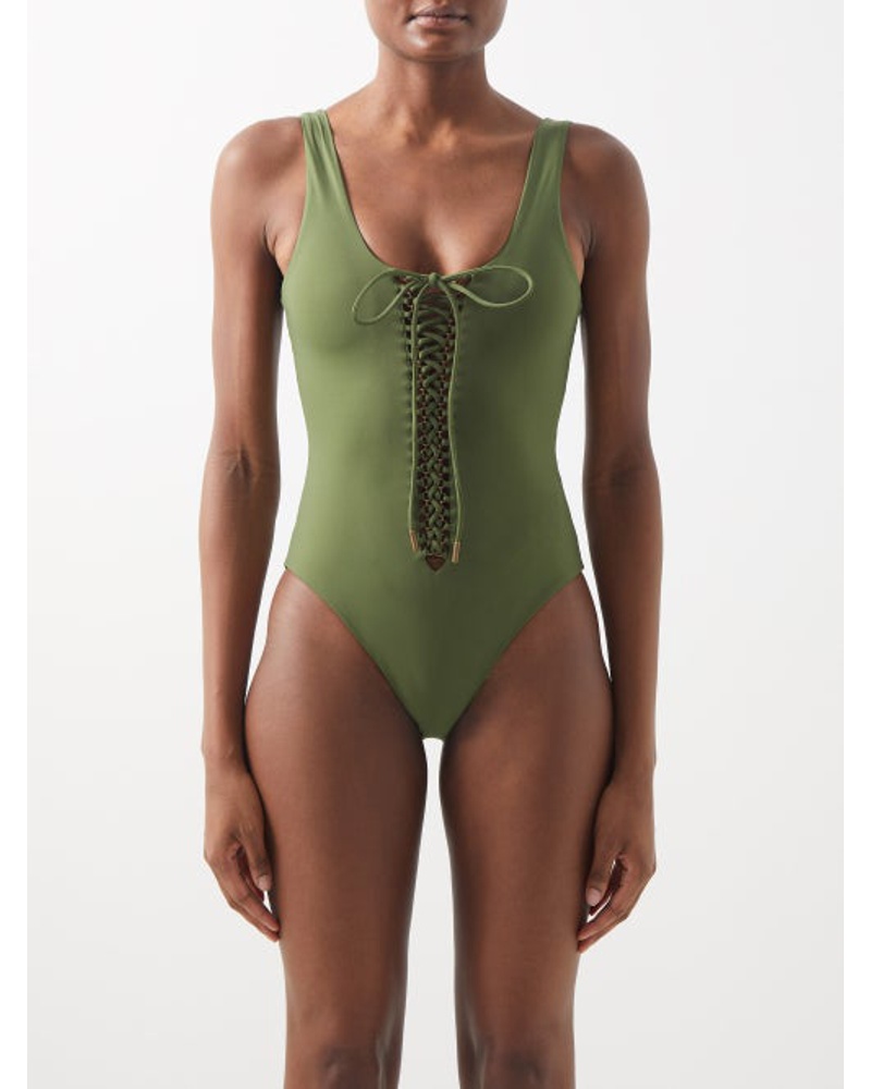 Saint Laurent Damen Lace-up Swimsuit