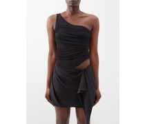 Saray One-shoulder Ruched Jersey Sleeveless Top