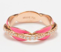 Ada Diamond, Enamel & 18kt Gold Ring