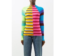 Colour-blocked Striped Wool-blend Sweater