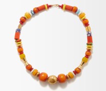 Sunsets Bead & Gold-vermeil Necklace