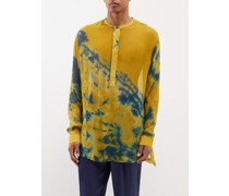 Leonard Shibori-dyed Silk Tunic Shirt