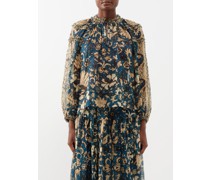 Meja Floral-print Silk-chiffon Blouse