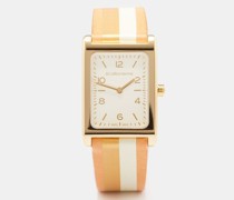 Daybreak Citrine, Leather & Gold-plated Watch