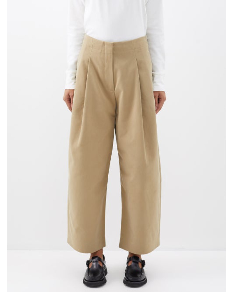 Studio Nicholson Damen Dordoni Pleated Cotton-twill Trousers