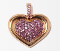 Catena Heart Sapphire & 18kt Gold Charm
