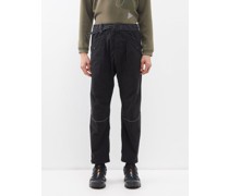 Belted Reflective-stitch Trousers