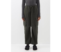 Brushed-linen Cargo Trousers