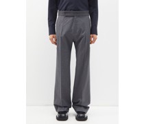 Drayton Pinstriped Wool-blend Tailored Trousers