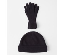 Cashmere Beanie Hat & Gloves Set