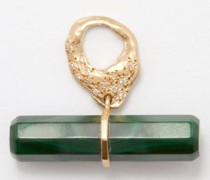 Iman Diamond, Malachite & 9kt Gold Charm
