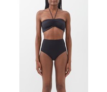 Haut de bikini bandeau en fibres recyclées Shell