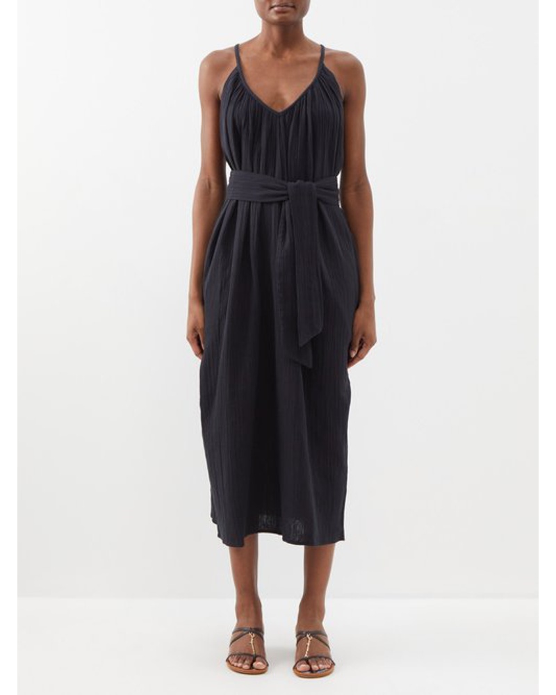 Mara Hoffman Damen Sydney Belted Organic-cotton Midi Dress