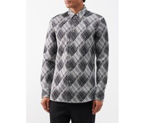 Rombi Checked Cotton-blend Shirt