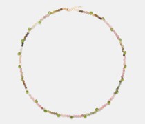 Tourmaline, Diopside & 14kt Gold Necklace