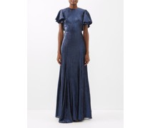 The Light Sleeper Wool-blend Lamé Gown