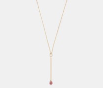Matchstick Ruby & 14kt Gold Chain Necklace