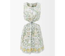 Divina Cutout Cotton-poplin Mini Dress