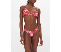 Mary Floral-print Recycled-blend Bikini Top