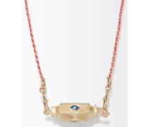 Evil Eye Locket Diamond & 14kt Gold Necklace