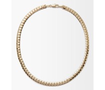 Piatta Herringbone-chain 14kt Gold-plated Necklace