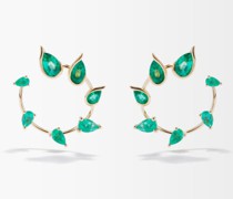 Flicker Emerald & 18kt Gold Earrings