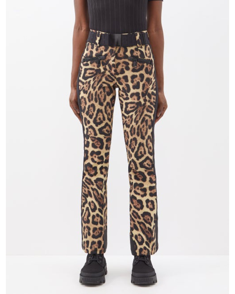 GOLDBERGH Damen Jaguar-print Belted Softshell Ski Trousers