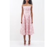 The Good Witch Floral Brocade Midi Dress