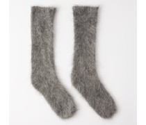 Hairy Mohair-blend Socks