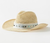 Austin Denim-band Straw Cowboy Hat