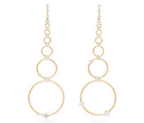 Aerial Loops Diamond & 18kt Gold Drop Earrings