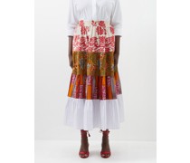 Kendima Patchworked Cotton Skirt