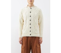 A Winter Affair Cable-knit Wool Cardigan