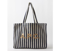 Diana Striped Cotton-blend Tote Bag