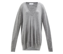 Slouchy V-neck Responsible Merino-wool Sweater