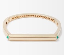Grace Diamond, Emerald & 14kt Gold Bangle