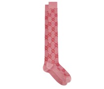 Gg-jacquard Cotton-blend Lamé Socks