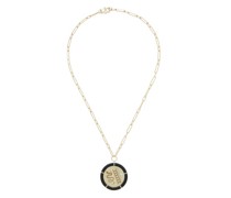 Vitality Diamond, Onyx & 14kt Gold Necklace