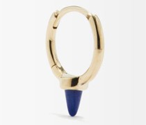 Spike Lapis Lazuli & 14kt Gold Hoop Earring