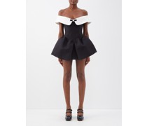 Off-the-shoulder Cotton-blend Mini Dress