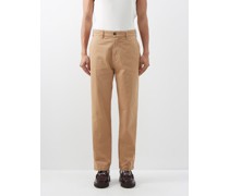 Flat-front Cotton-twill Chino Trousers