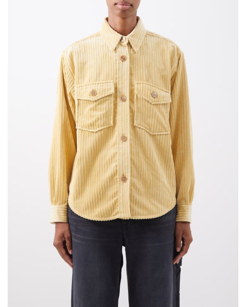Isabel Marant Damen Madiana Flap-pocket Corduroy Shirt OG9180 Isabel Marant Damen Madiana Flap-pocket Corduroy Shirt OG9180