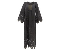 Avalon Broderie-anglaise Linen-voile Maxi Dress